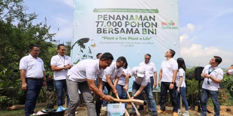BNI Tanam 77 Ribu Pohon
