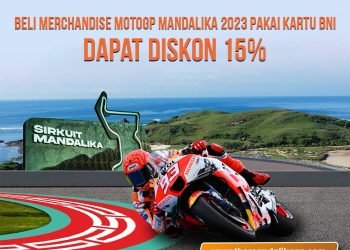 Diskon 15% Pembelian Official Merchandise MotoGP Mandalika 2023 Pakai Kartu BNI