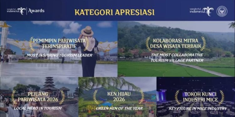 Kemenpar Luncurkan Wonderful Indonesia Awards 2026, Dorong Standar Pariwisata Berkelanjutan