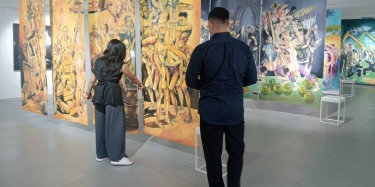 “Seribu Tableau”, Eksplorasi Teatrikal Diyanto di Atas Kanvas